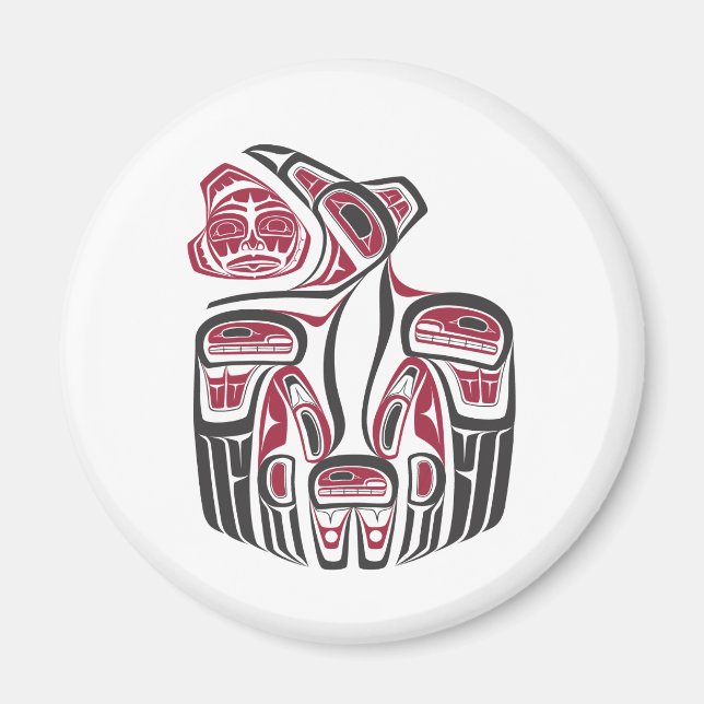 Haida Raven Design Magnet (Framsidan)