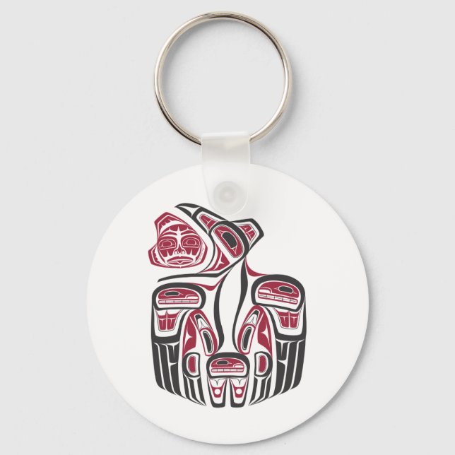 Haida Raven Design Nyckelring (Framsida)