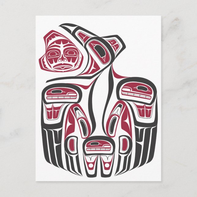Haida Raven Design Vykort (Framsida)