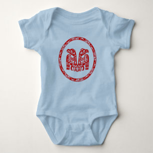 Haida-ritual Native Pacific Northwest Dubbelörn T Shirt