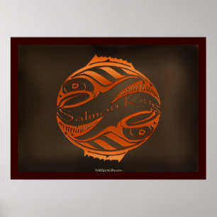 HAIDA SALMON KUNG Art Poster