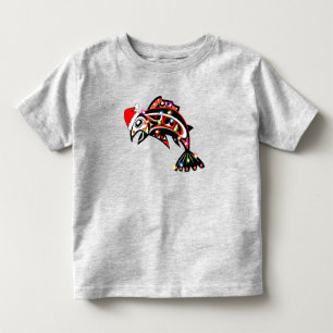 Haida Salmon Spirit Animal med jul Ljus T Shirt