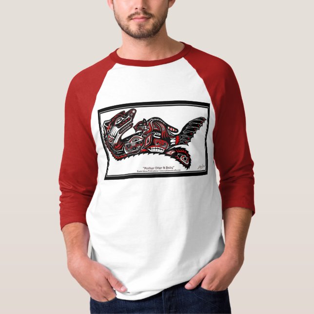 "HAIDA SPIRIT" Haida Art Otter Shirt Tee (Framsida)