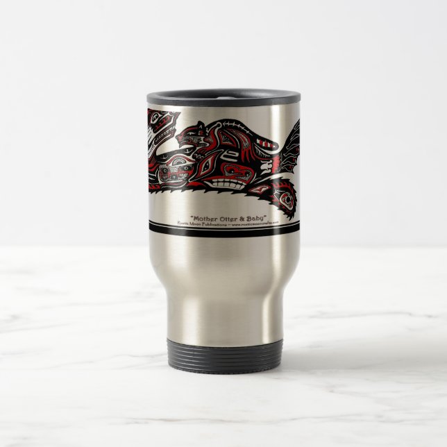 "HAIDA SPIRIT MUGG" Native American-stil Otter Art Resemugg (Center)