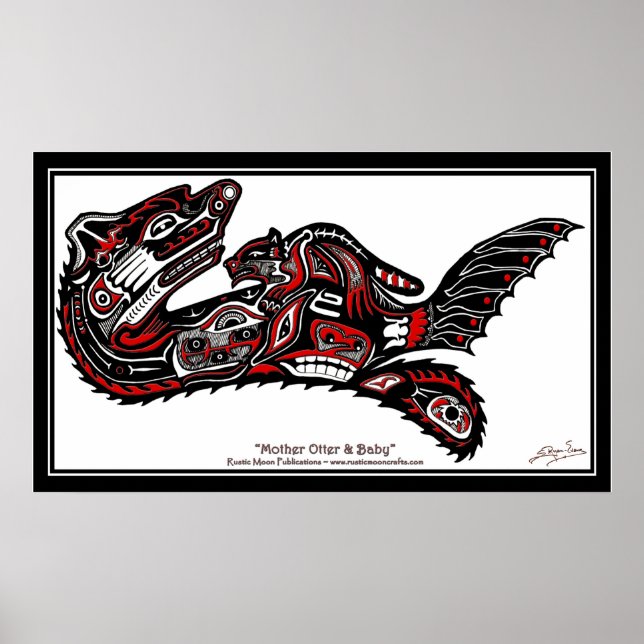 "HAIDA SPIRIT" Utskrift av första stil-konsten Poster (Framsidan)