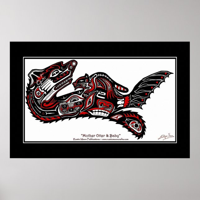 "HAIDA SPIRIT" Utskrift av första stil-konsten Poster (Framsidan)