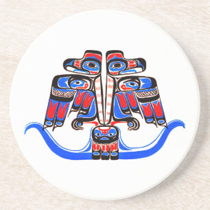 Haida stil Pacific Northwest Dubbel Åskfågel Underlägg