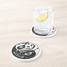 Haida Thunderbird Black and White Eagle Circle