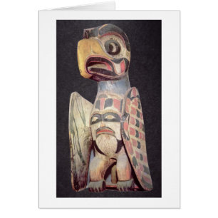 Haida"Thunderbird" staty (målat trä) Hälsningskort
