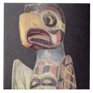 Haida"Thunderbird" staty (målat trä) Kakelplatta