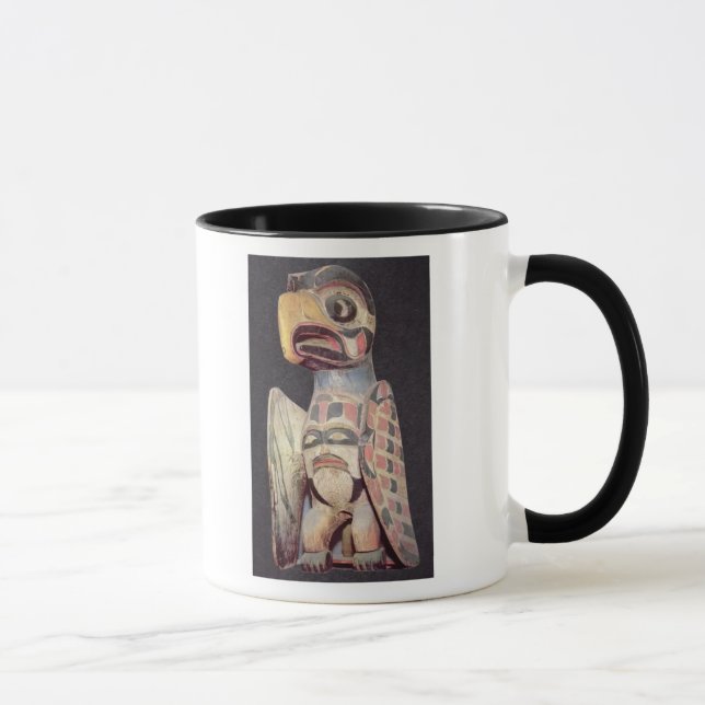 Haida"Thunderbird" staty (målat trä) Mugg (Höger)