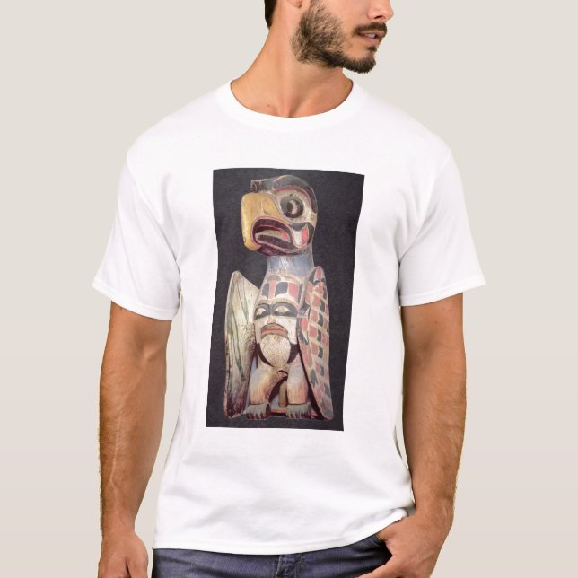 Haida"Thunderbird" staty (målat trä) T-shirt (Framsida)