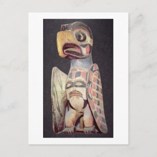 Haida"Thunderbird" staty (målat trä) Vykort