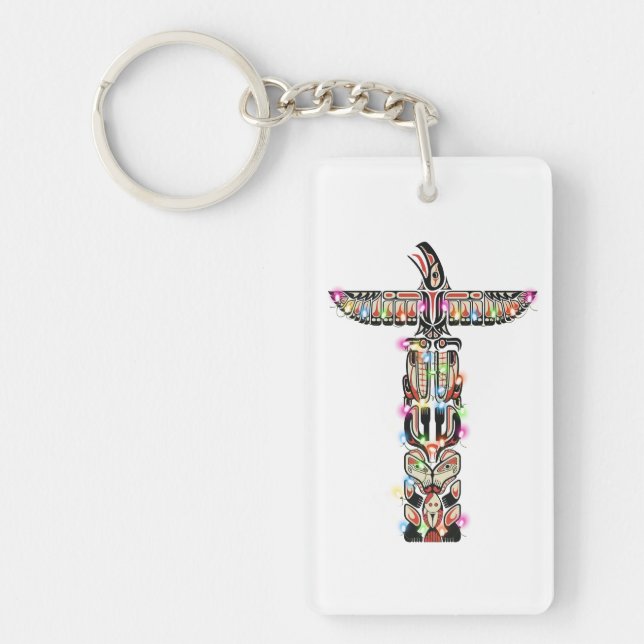 Haida Thunderbird Symbolism Haida Native C Nyckelring (Framsidan)