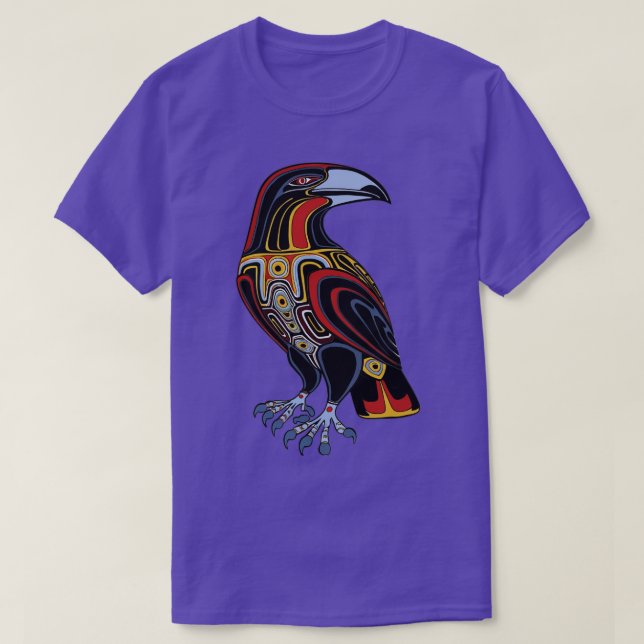 Haida Tlingit Native Raven TShirt T Shirt (Design framsida)