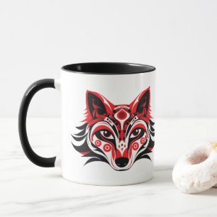 Haida Tlingit Native Totem Varg head Mugg