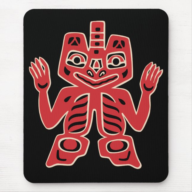 Haida Totem Design Mousepad Musmatta (Framsidan)