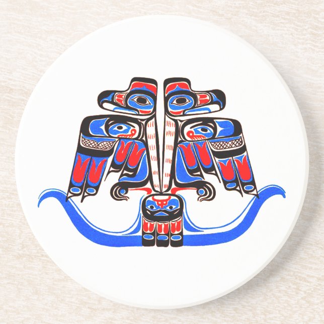 Haida Tribal Dubbla Thunderbird Native American Underlägg (Framsidan)