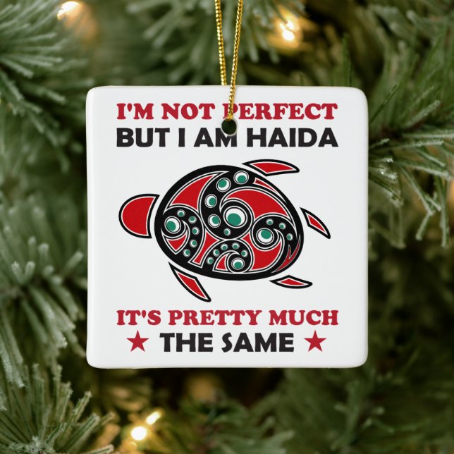 Haida Turtle Haida First Nation Native Pride Julgransprydnad Keramik (Träd)