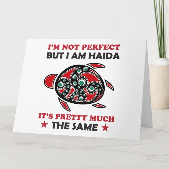 Haida Turtle Haida First Nation Native Pride Kort (Framsida)