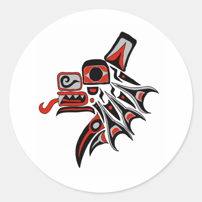 Haida Varg 2012 Runt Klistermärke (Framsida)