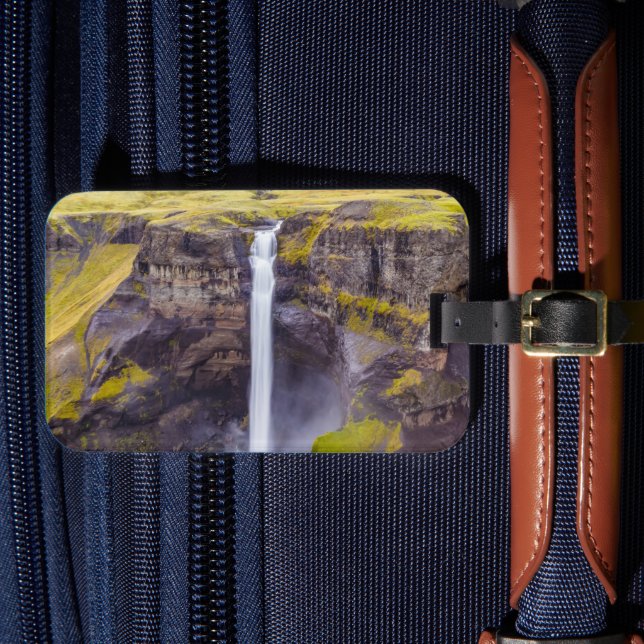 Haifoss vattenfall, Island Bagagebricka (Framsida Insitu 4)