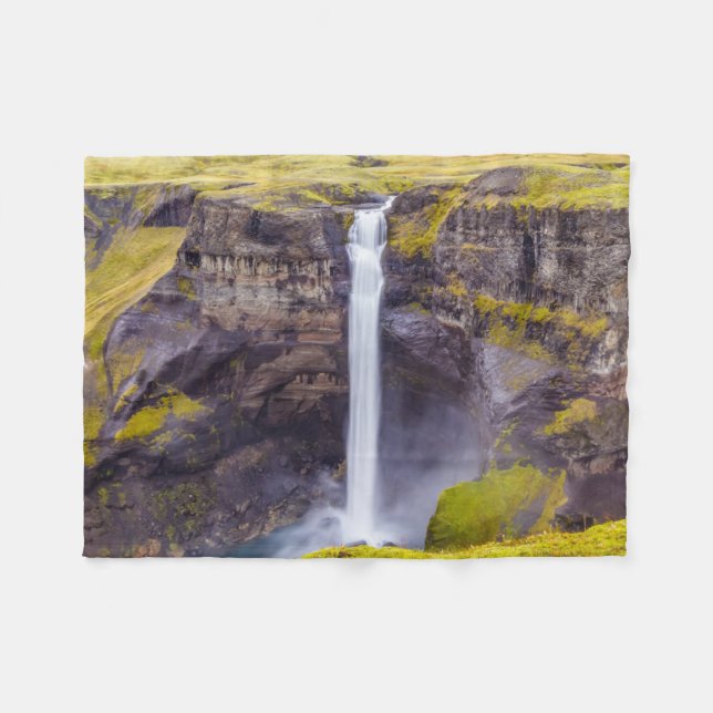 Haifoss vattenfall, Island Fleecefilt (Framsidan (Horisontell))