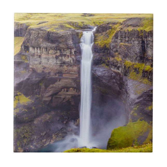 Haifoss vattenfall, Island Kakelplatta (Framsidan)