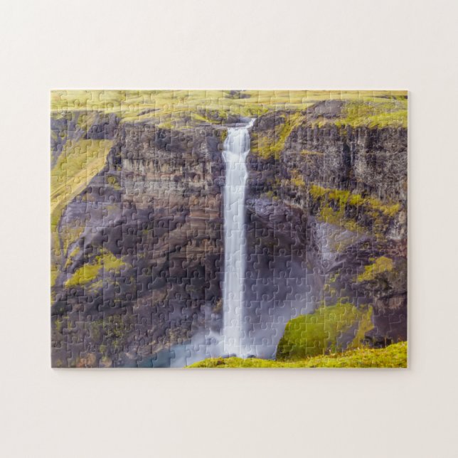 Haifoss vattenfall, Island Pussel (Horisontell)