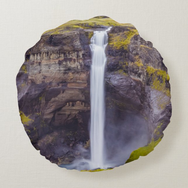 Haifoss vattenfall, Island Rund Kudde (Baksidan)