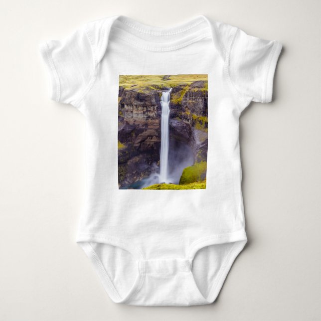 Haifoss vattenfall, Island T Shirt (Framsida)
