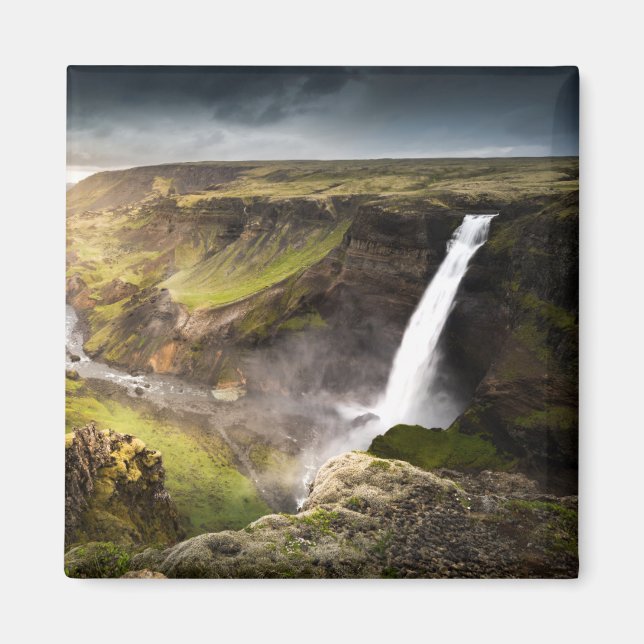 Haifoss Waterfall | Sommar i Island Magnet (Framsidan)