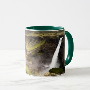 Haifoss Waterfall Sommar i Island Mugg