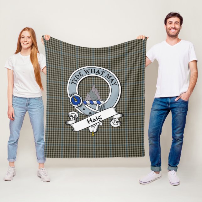 Haig Gray Clan Märke Tartan Plaid Fleecefilt (På plats)