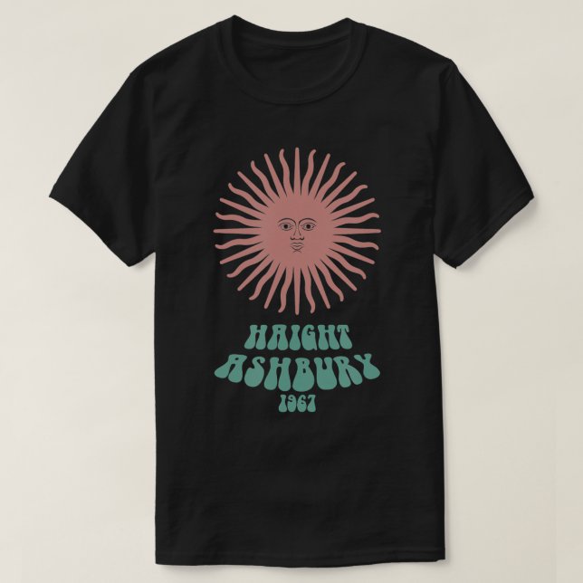 Haight Ashbury 1967 Sommaren Kärlek T Shirt (Design framsida)
