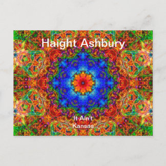 Haight Ashbury Psychedelic Hippie Mode Art Vykort