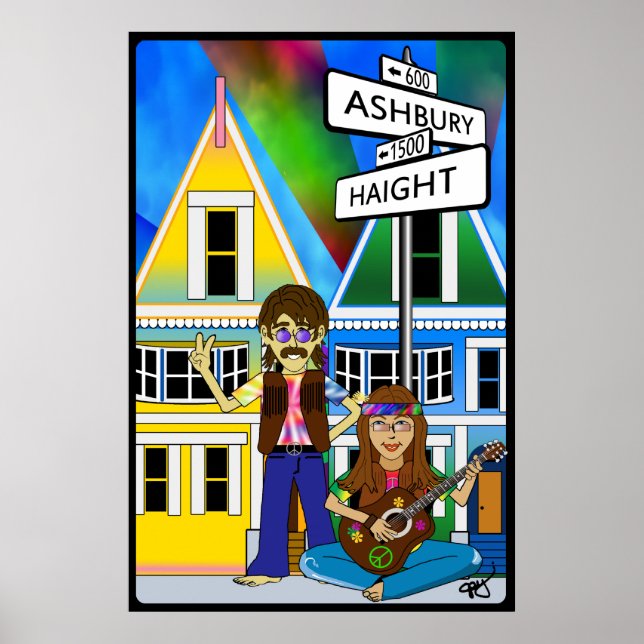 Haight Ashbury Sommaren i Kärlek Poster (Framsidan)