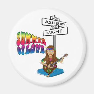 Haight Ashbury Sommaren Kärlek Magnet