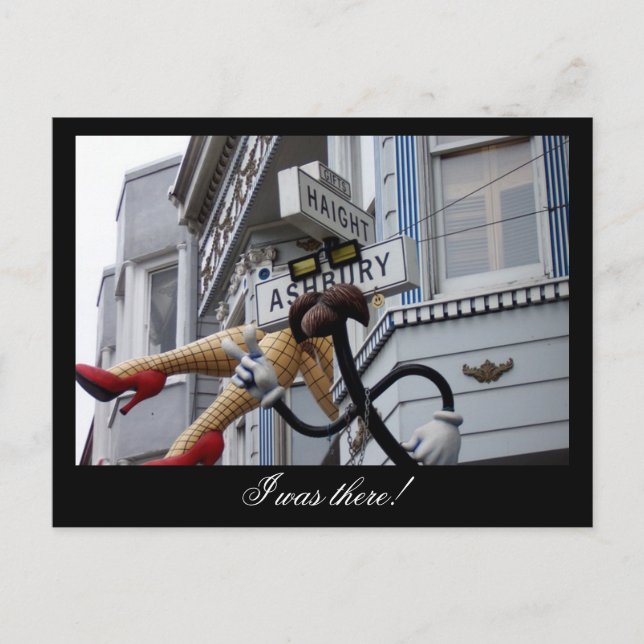 Haight Ashbury Street Sign California Vykort (Framsida)