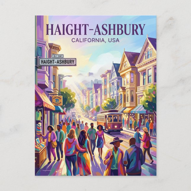 Haight-Ashbury USA Vykort (Framsida)