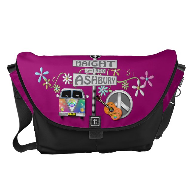 Haight och Ashbury knuffar hänger lös Messenger Bag (Framsidan)