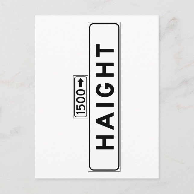 Haight St., San Francisco Street Sign Vykort (Framsida)