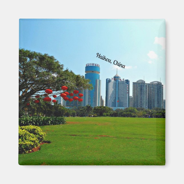 Haikou, China cityscape Magnet (Framsidan)