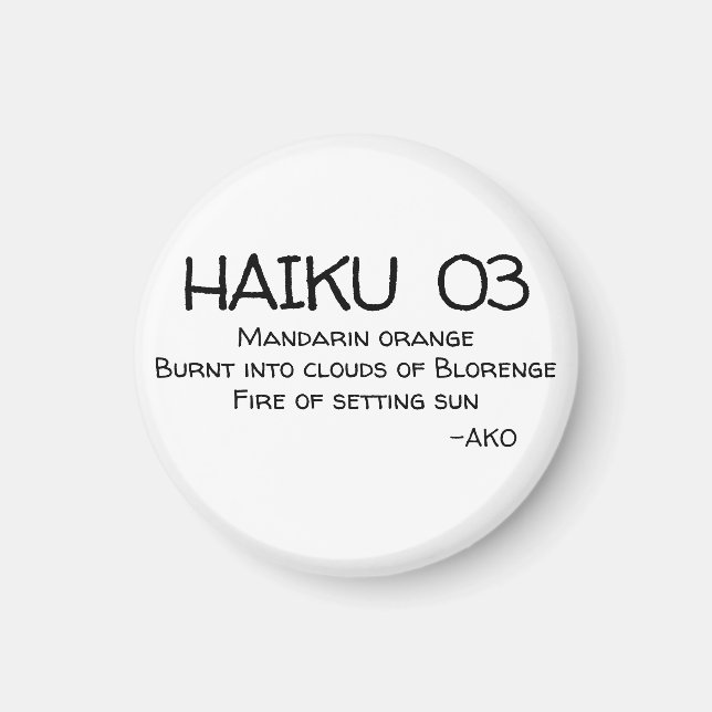 HAIKU 03-KNAPP MAGNET (Framsidan)