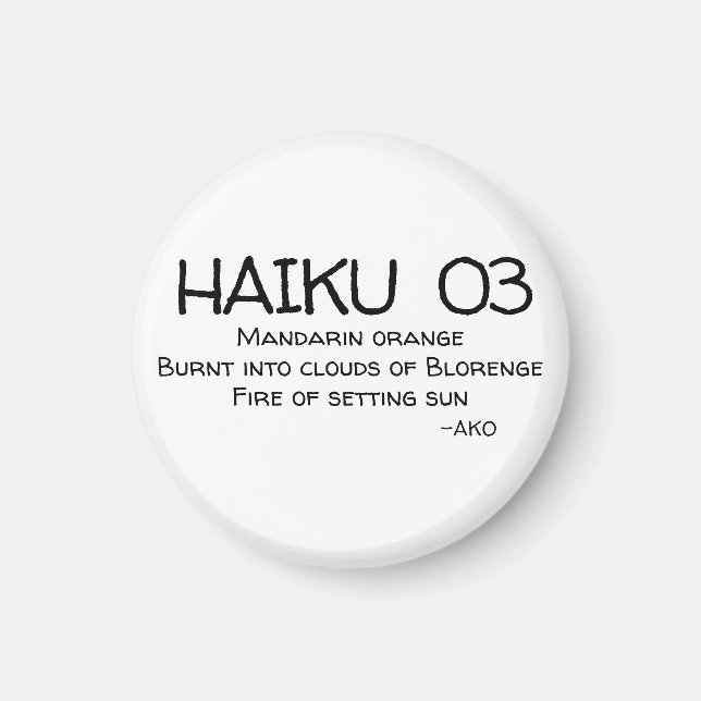 HAIKU 03 MAGNET (Framsidan)