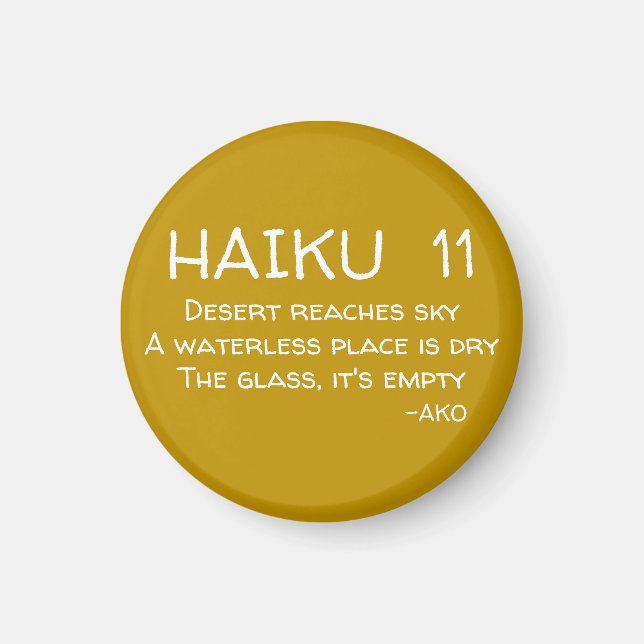 HAIKU 11-knapp Magnet (Framsidan)