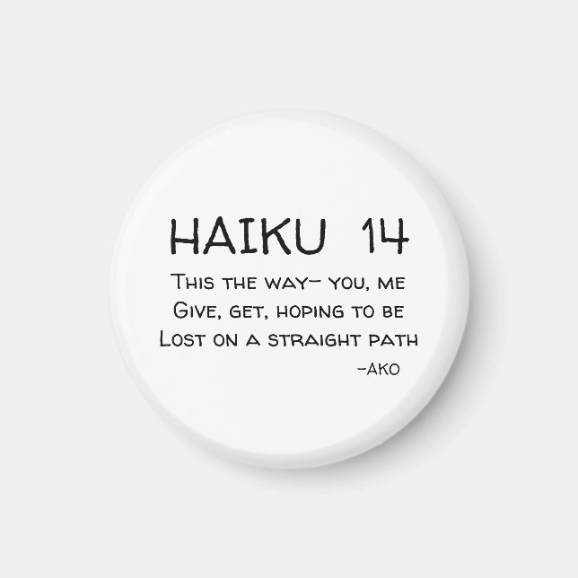 HAIKU 14-knapp Magnet (Framsidan)
