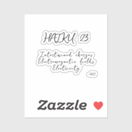 HAIKU 23 KLISTERMÄRKEN