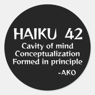 HAIKU 42 RUNT KLISTERMÄRKE