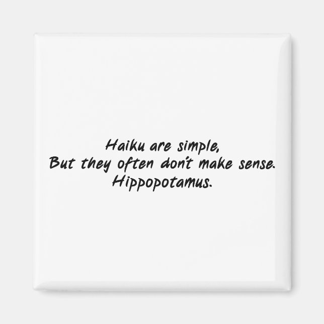 Haiku är enkel magnet (Framsidan)